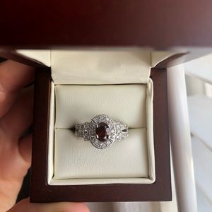 Gorgeous Red Stone Ring Size 8